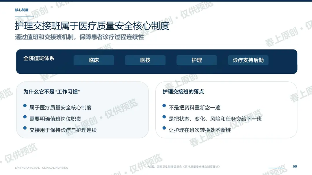 护理交接班规范与常见问题预览第5页
